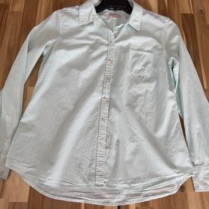 MERONA teal long sleeve button down shirt